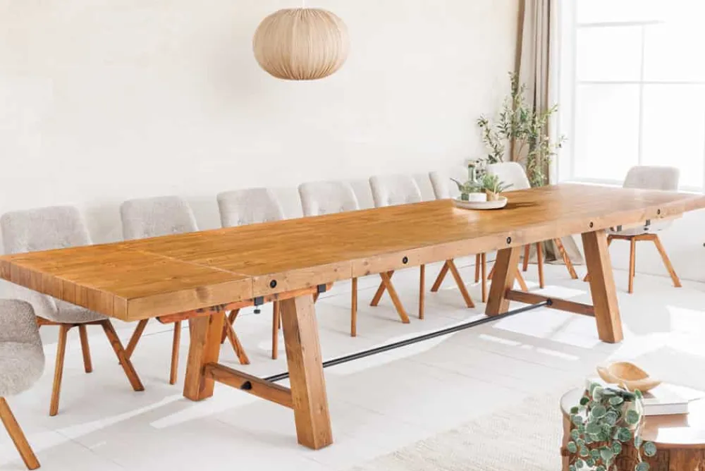 Riess-Ambiente Esstische|Mehr... > Massiver Esstisch FINCA 300-400cm vintage braun verlängerbar recyceltes Pinienholz