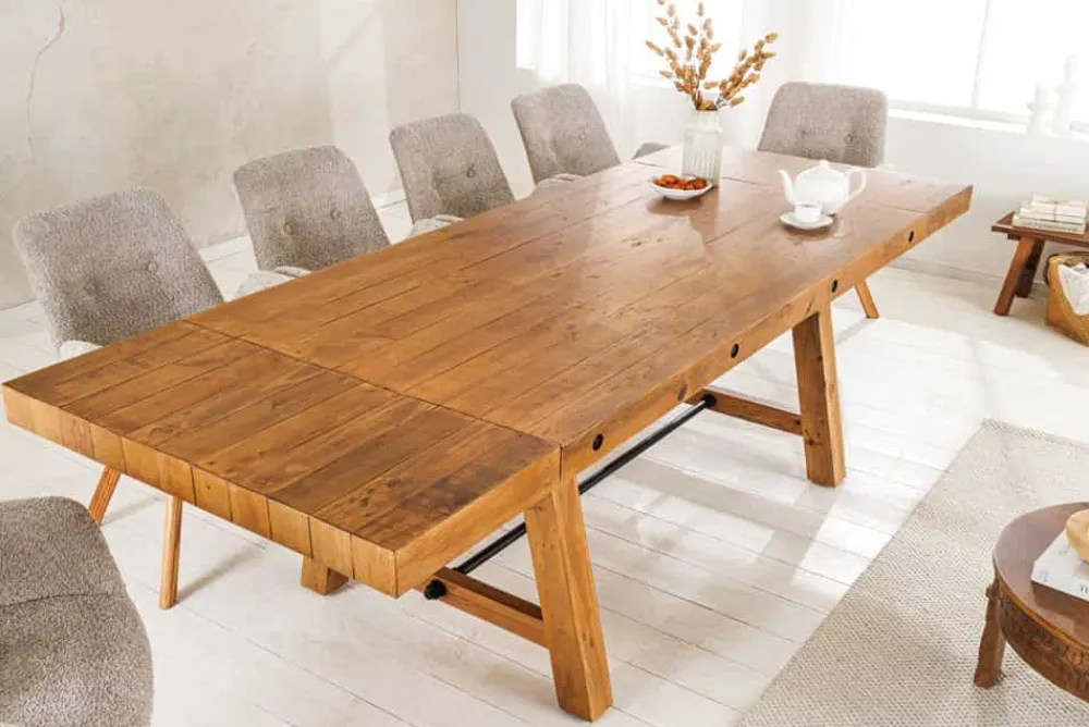 Riess-Ambiente Esstische|Mehr... > Massiver Esstisch FINCA 165-240cm vintage braun verlängerbar recyceltes Pinienholz