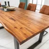 Riess-Ambiente Esstische|Mehr... > Massiver Esstisch GENESIS 180cm braun Akazienholz Baumkante Eisengestell Industrial