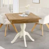 Riess-Ambiente Mehr...|Massivholzesstische > Massiver Esstisch HAMPTONS 70cm hellbraun creme recycelte Pinie Bistrotisch