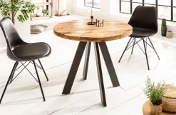 Riess-Ambiente Esstische|Skandinavisch > Massiver Esstisch IRON CRAFT 80cm rund natur Mangoholz