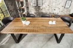 Riess-Ambiente Esstische|Mehr... > Massiver Esstisch IRON CRAFT 180cm natur Mangoholz Eisen Kufengestell Industrial Design