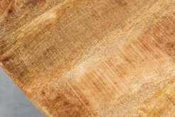 Riess-Ambiente Mehr...|Massivholzesstische > Massiver Esstisch IRON CRAFT 140cm natur rund Mangoholz Metall Industrial Design