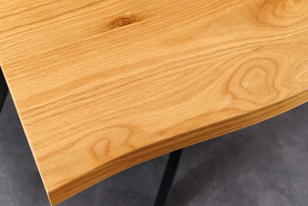 Riess-Ambiente Mehr...|Massivholzesstische > Massiver Esstisch LOFT 200cm natur Eichenholz schwarzes Eisengestell Industrial
