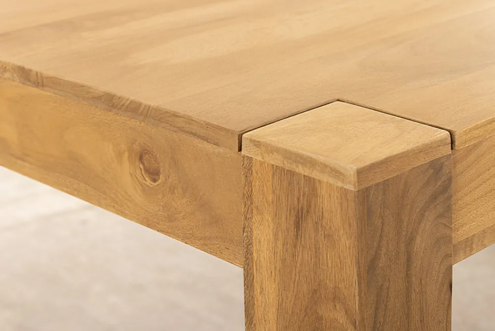 Riess-Ambiente Mehr...|Massivholzesstische > Massiver Esstisch MAKASSAR 160cm natur Mangoholz cream finish lackiert rechteckig