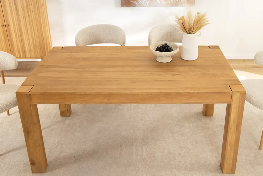 Riess-Ambiente Mehr...|Massivholzesstische > Massiver Esstisch MAKASSAR 160cm natur Mangoholz cream finish lackiert rechteckig