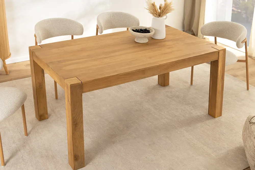 Riess-Ambiente Mehr...|Massivholzesstische > Massiver Esstisch MAKASSAR 160cm natur Mangoholz cream finish lackiert rechteckig
