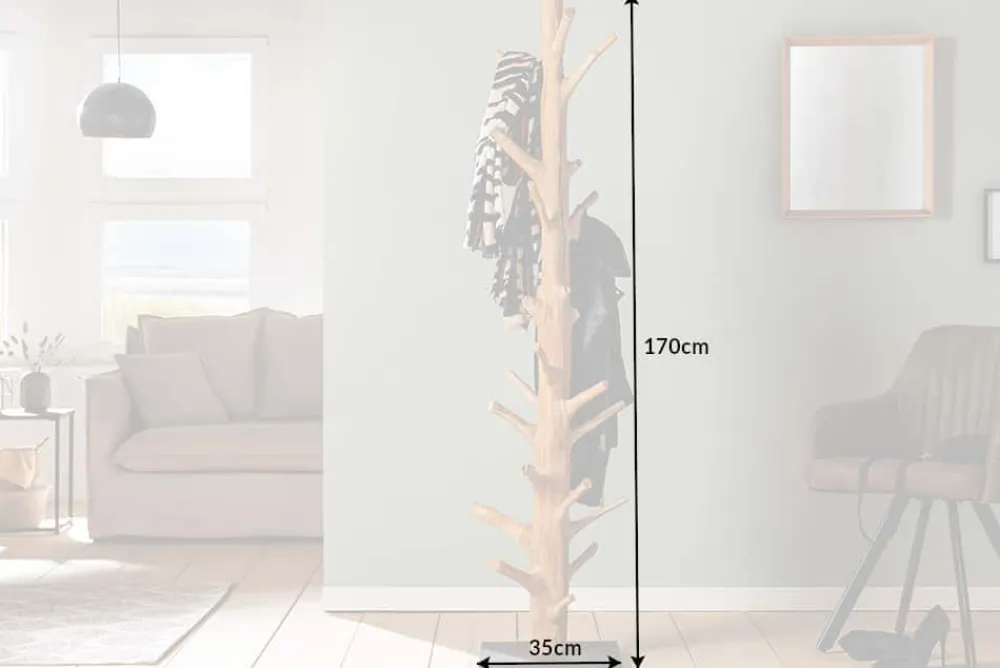 Riess-Ambiente Mehr...|Garderoben > Massiver Garderobenständer TREE NATURE 170cm natur Holz Kleiderständer