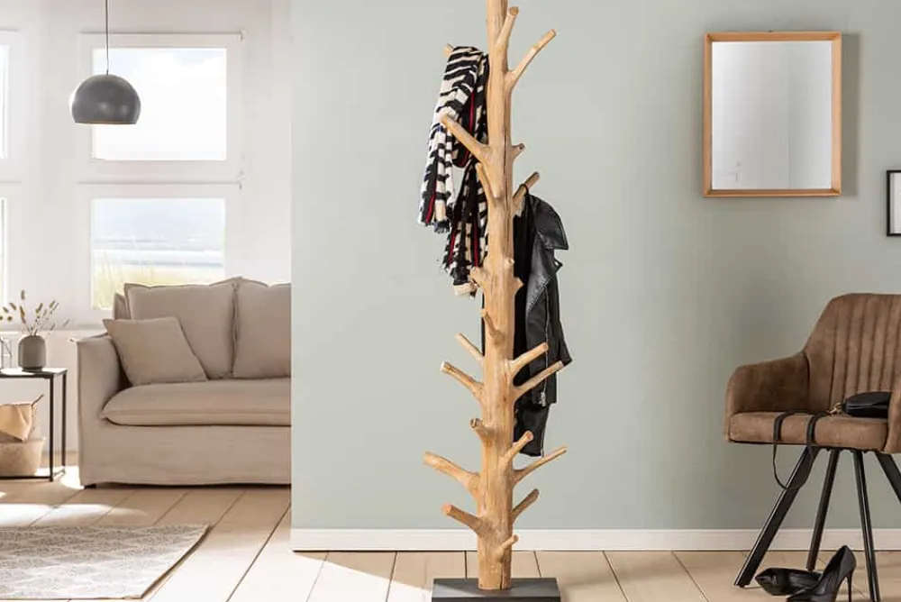 Riess-Ambiente Mehr...|Garderoben > Massiver Garderobenständer TREE NATURE 170cm natur Holz Kleiderständer