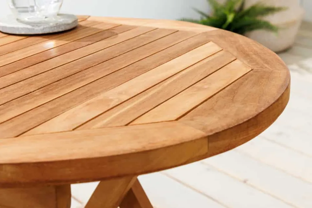 Riess-Ambiente Mehr...|Massivholz Gartenmöbel > Massiver Gartenbeistelltisch EMPIRE TEAK 50cm natur Teakholz klappbar rund Outdoor