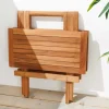 Riess-Ambiente Mehr...|Massivholz Gartenmöbel > Massiver Gartenbeistelltisch EMPIRE TEAK 50cm natur Teakholz klappbar