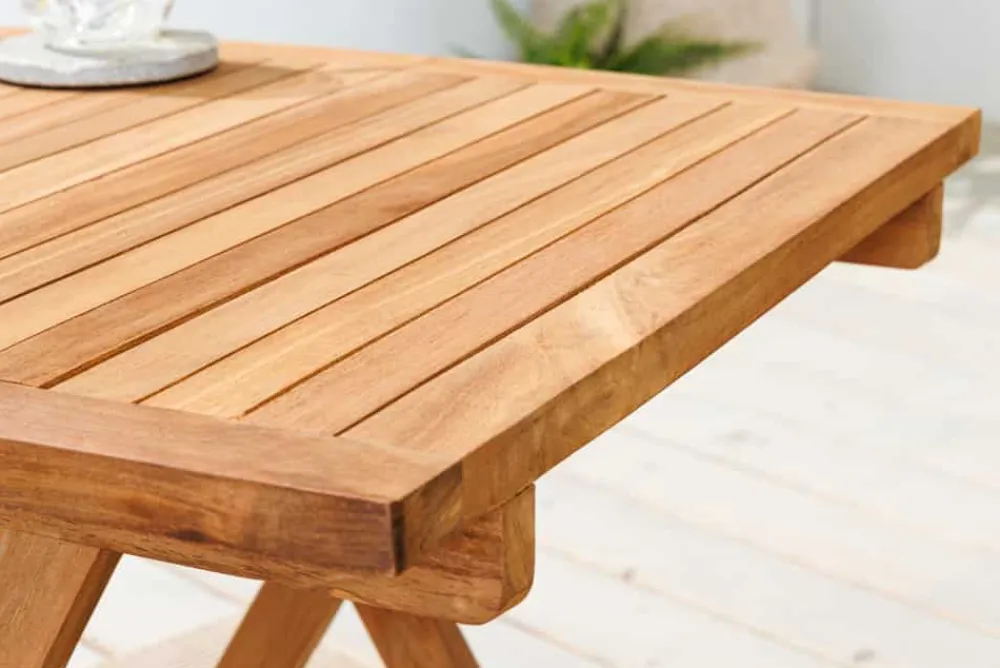 Riess-Ambiente Mehr...|Massivholz Gartenmöbel > Massiver Gartenbeistelltisch EMPIRE TEAK 50cm natur Teakholz klappbar