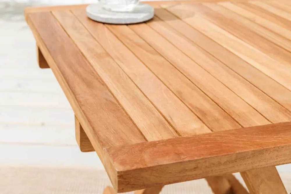 Riess-Ambiente Mehr...|Massivholz Gartenmöbel > Massiver Gartenbeistelltisch EMPIRE TEAK 50cm natur Teakholz klappbar