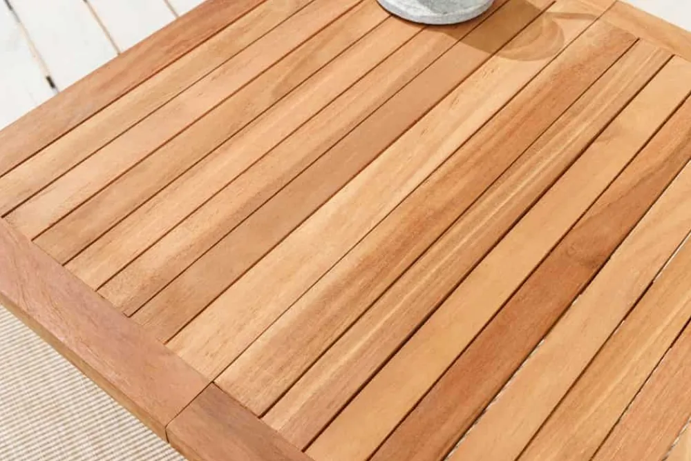 Riess-Ambiente Mehr...|Massivholz Gartenmöbel > Massiver Gartenbeistelltisch EMPIRE TEAK 50cm natur Teakholz klappbar