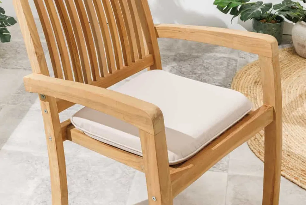 Riess-Ambiente Mehr...|Massivholz Gartenmöbel > Massiver Gartenstuhl EMPIRE TEAK natur Teakholz stapelbar