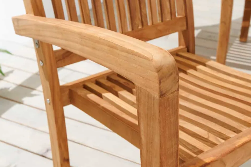Riess-Ambiente Mehr...|Massivholz Gartenmöbel > Massiver Gartenstuhl EMPIRE TEAK natur Teakholz stapelbar
