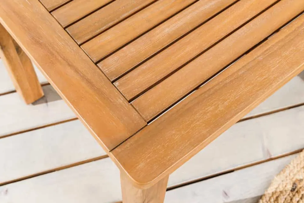 Riess-Ambiente Mehr...|Massivholz Gartenmöbel > Massiver Gartentisch BALI 100cm Akazienholz wetterfest Outdoor-Loungetisch