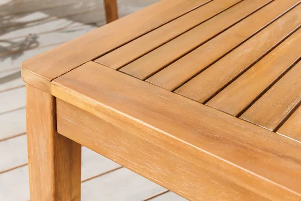 Riess-Ambiente Mehr...|Massivholz Gartenmöbel > Massiver Gartentisch BALI 100cm Akazienholz wetterfest Outdoor-Loungetisch