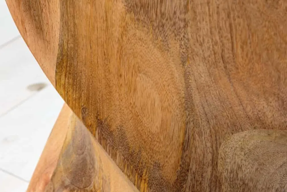 Riess-Ambiente Beistelltische > Massiver Hocker TWIST 45cm natur Mangoholz handmade Beistelltisch