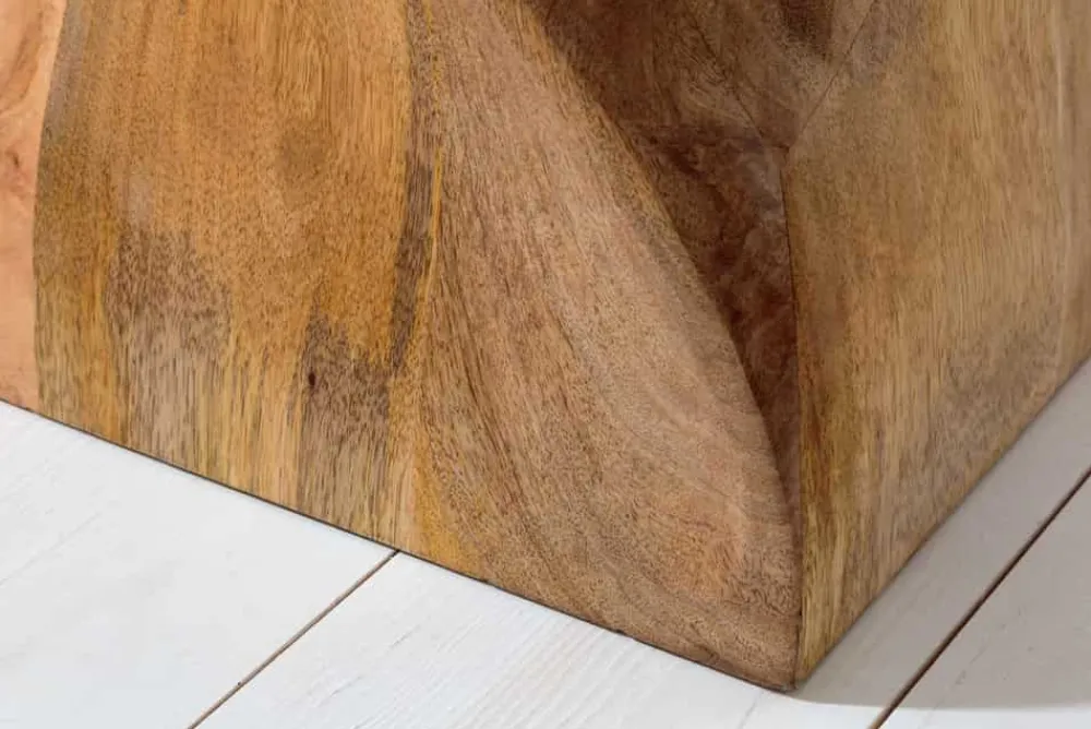 Riess-Ambiente Beistelltische > Massiver Hocker TWIST 45cm natur Mangoholz handmade Beistelltisch