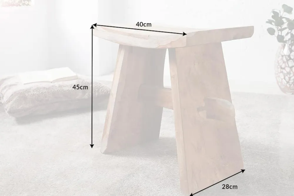 Riess-Ambiente Beistelltische|Mehr... > Massiver Hocker ZEN 40cm Teakholz Beistelltisch