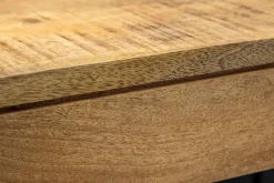 Riess-Ambiente Mehr...|Massivholzesstische > Massiver Holz Esstisch PURE 120-200cm natur Mangoholz mit Ansteckplatten