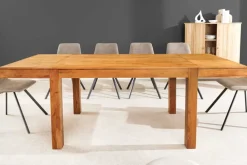 Riess-Ambiente Mehr...|Massivholzesstische > Massiver Holz Esstisch PURE 120-200cm natur honey finish Akazie mit Ansteckplatten