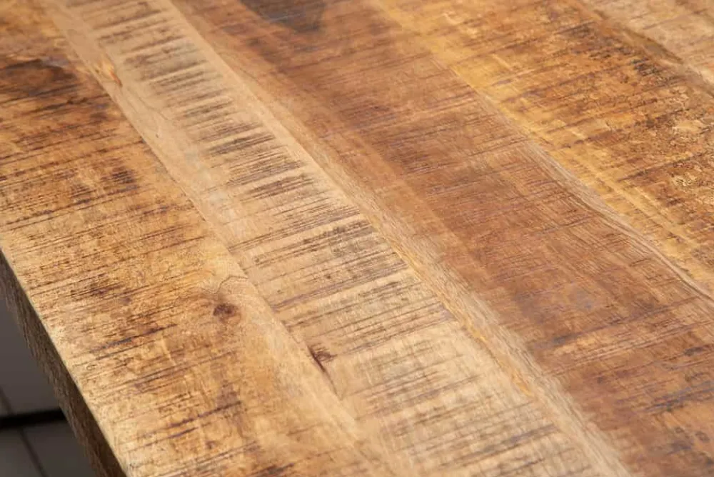 Riess-Ambiente Mehr...|Massivholzesstische > Massiver Industrial Esstisch GALAXIE 240cm natur Mangoholz schwarz Sterngestell