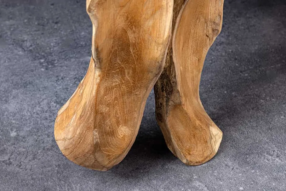Riess-Ambiente Konsolentische|Mehr... > Massiver Konsolentisch ROOT 150cm natur Teak Massivholz aus Wurzelholz Glasplatte