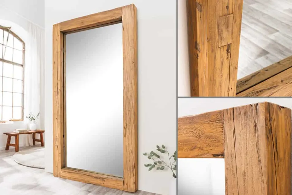 Riess-Ambiente Mehr...|Wohnaccessoires > Massiver Spiegel JAVA 180cm natur recyceltes Teakholz hängend oder stehend