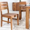 Riess-Ambiente Mehr...|Mehr... > Massiver Stuhl PURE braun Sheesham Massivholz stone finish einzigartige Maserung