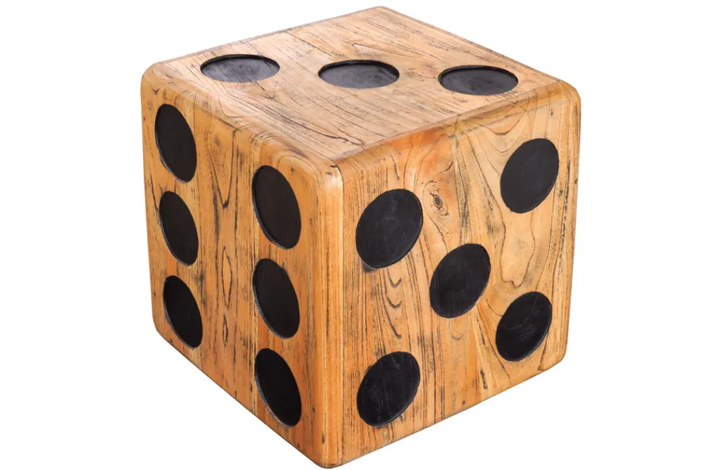 Riess-Ambiente Couchtische & Truhen|Mehr... > Massiver Würfelhocker CUBE 40cm natur Mindiholz Beistelltisch stapelbar
