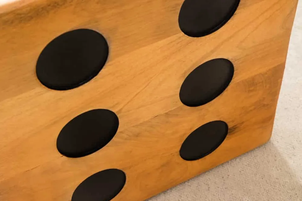 Riess-Ambiente Sitzhocker|Mehr... > Massiver Würfel-Hocker CUBE 40cm natur Mangoholz Beistelltisch stapelbar