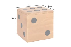 Riess-Ambiente Beistelltische|Mehr... > Massiver Würfel-Hocker CUBE 40cm natur Mangoholz Beistelltisch stapelbar mit Fach