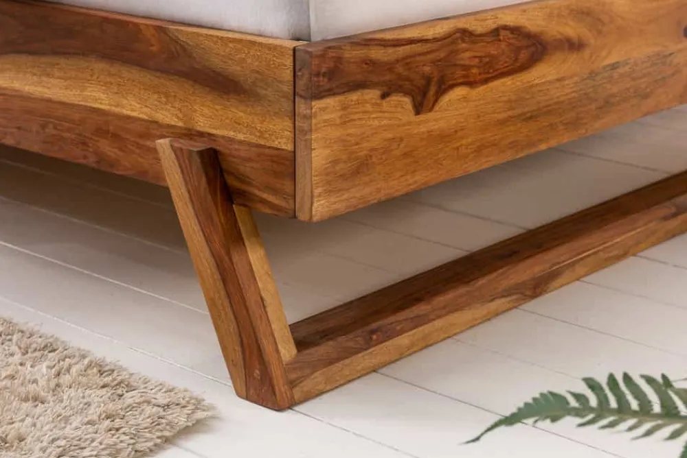 Riess-Ambiente Mehr...|Polsterbetten > Massives Baumstamm Bett AMAZONAS 180x200cm braun Sheeshamholz stone finish