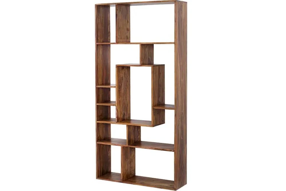 Riess-Ambiente Mehr...|Mehr... > Massives Bücherregal CUBUS 180cm braun Sheesham stone finish einzigartige Maserung