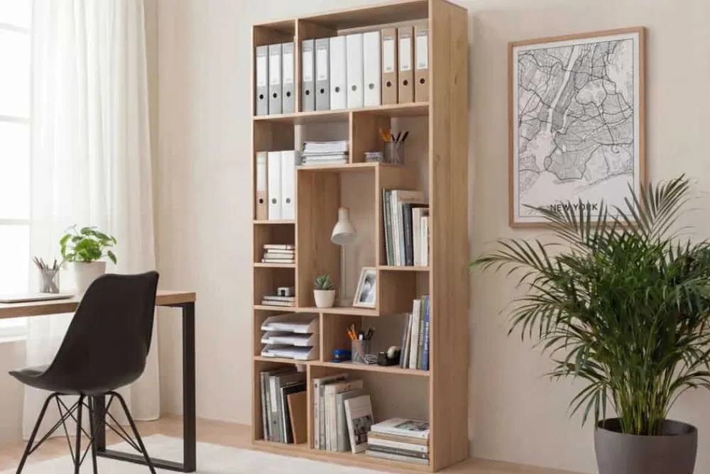 Riess-Ambiente Mehr...|Standregale > Massives Bücherregal CUBUS 180cm natur Mangoholz cream finish elf Fächer