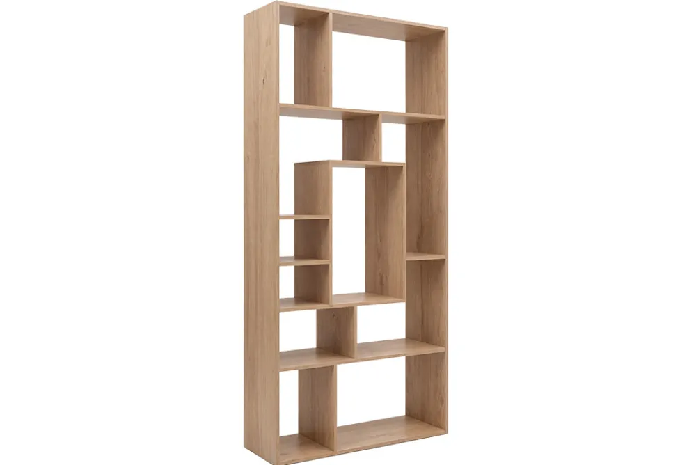 Riess-Ambiente Mehr...|Standregale > Massives Bücherregal CUBUS 180cm natur Mangoholz cream finish elf Fächer