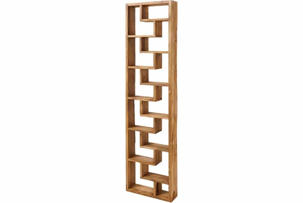 Riess-Ambiente Mehr...|Massivholzregale > Massives Bücherregal JAVA 200cm natur recyceltes Teakholz Standregal Raumtrenner