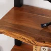 Riess-Ambiente Mehr...|Industrial Loft > Massives Bücherregal MAMMUT 180cm Akazie schwarz fünf Regalböden