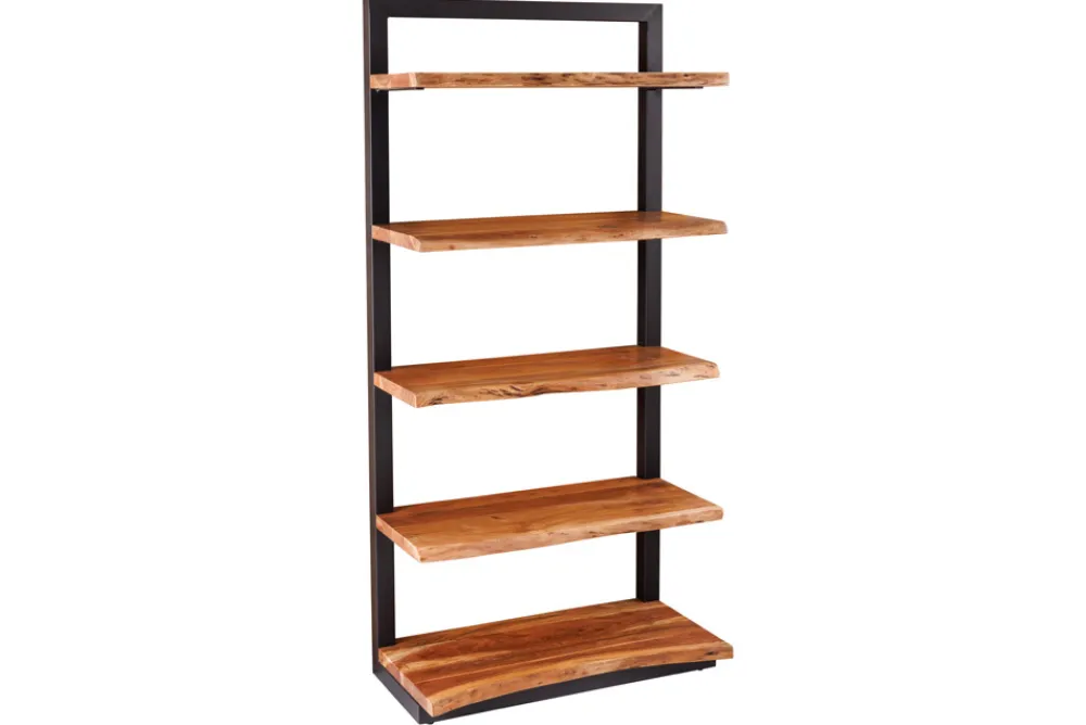 Riess-Ambiente Mehr...|Industrial Loft > Massives Bücherregal MAMMUT 180cm Akazie schwarz fünf Regalböden
