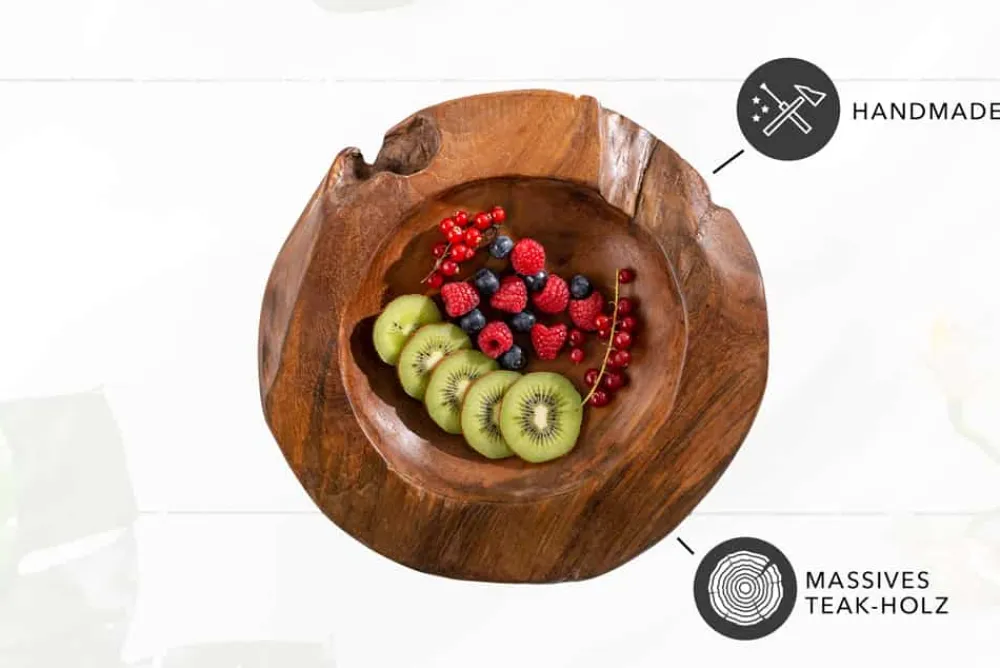 Riess-Ambiente Mehr...|Mehr... > Massive Schale NATURE ROOT 30cm natur Teakholz Wurzelholz