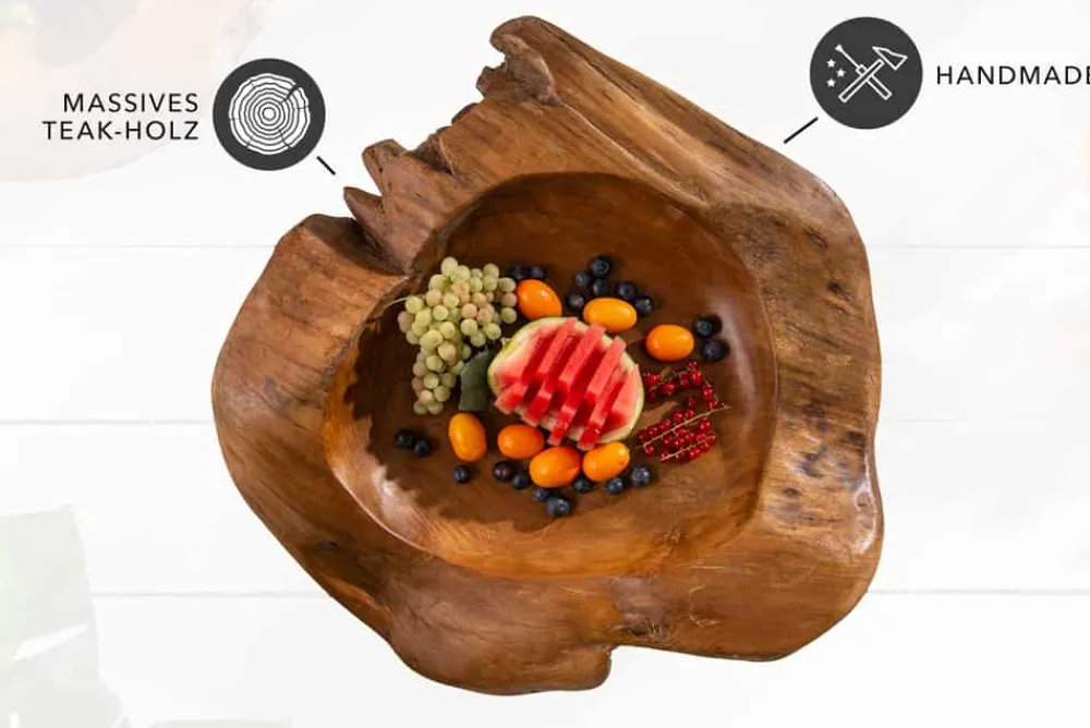 Riess-Ambiente Mehr...|Mehr... > Massive Schale NATURE ROOT 50cm natur Teakholz Wurzelholz