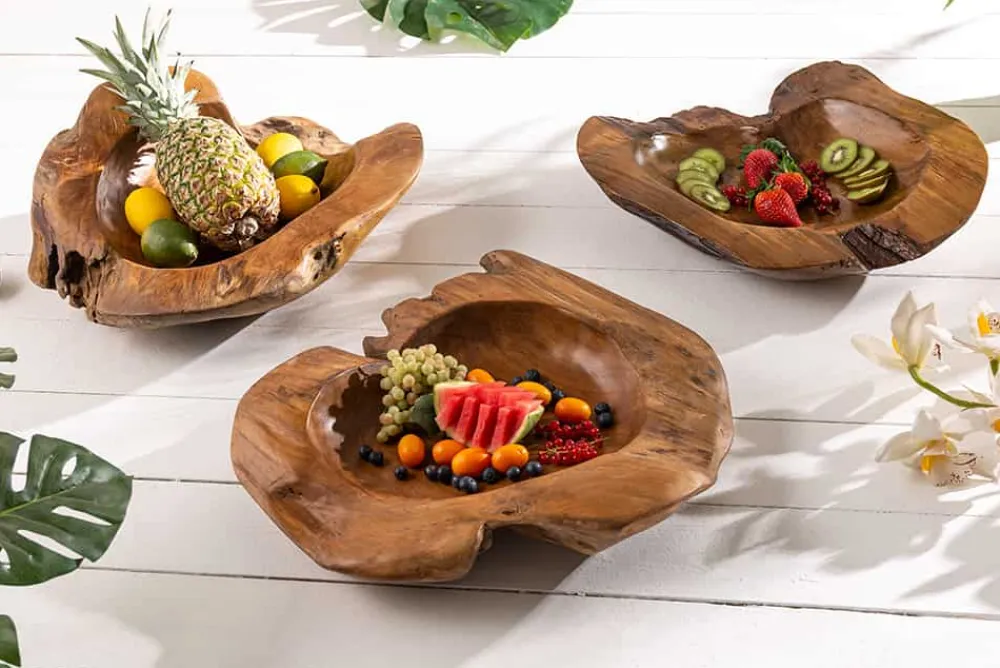 Riess-Ambiente Mehr...|Mehr... > Massive Schale NATURE ROOT 50cm natur Teakholz Wurzelholz
