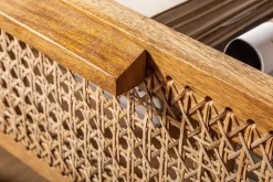 Riess-Ambiente Mehr...|Massivholzschränke > Massives Highboard BAMBOO LOUNGE 140cm Mangoholz Bambus mit Wiener Geflecht