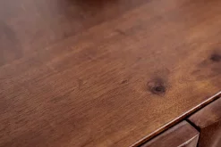 Riess-Ambiente Mehr...|Massivholzschränke > Massives Highboard SCORPION 120cm dunkelbraun Akazie mit 3D Schnitzereien schwarz Metall