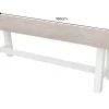 Riess-Ambiente Mehr...|Sitzbänke > Massive Sitzbank HAMPTONS 160cm hellbraun creme Pinienholz