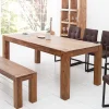 Riess-Ambiente Mehr...|Sitzbänke > Massive Sitzbank MAKASSAR 140cm braun Sheesham stone finish Holzbank Maserung