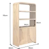 Riess-Ambiente Mehr...|Skandinavisch > Massives Regal ART DECO 175cm cream finish beige Mangoholz abgerundet mit 3D-Front