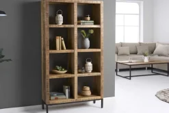 Riess-Ambiente Mehr...|Industrial Loft > Massives Regal IRON CRAFT 176cm Mangoholz Bücherregal acht Fächer Industrial Design